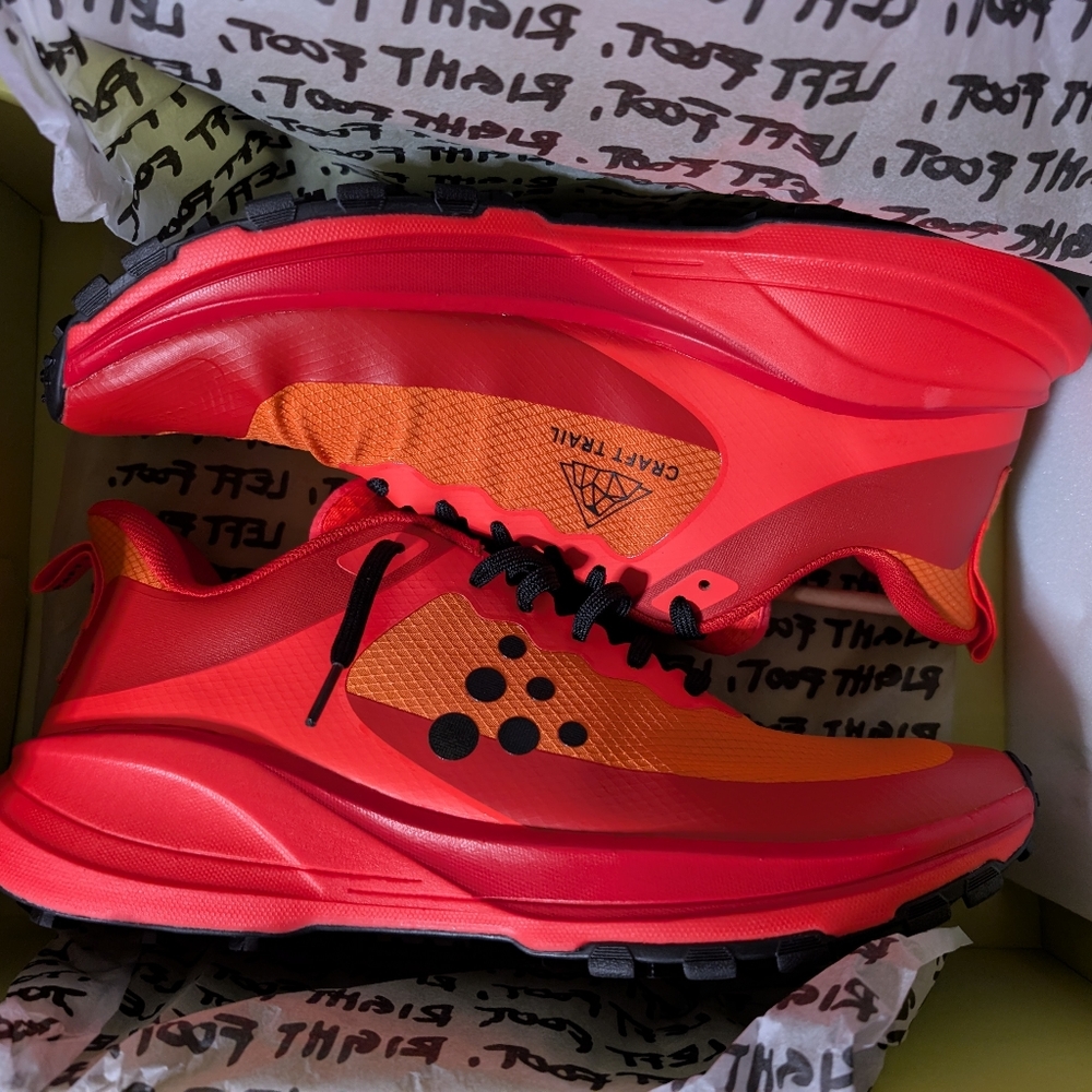 Craft Red and Orange Athletic Shoes